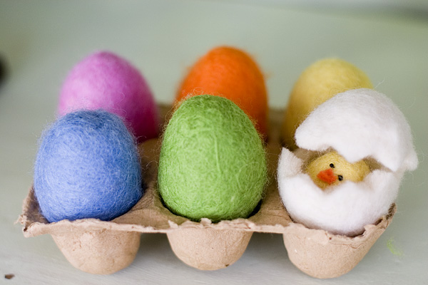 Felted Eggs